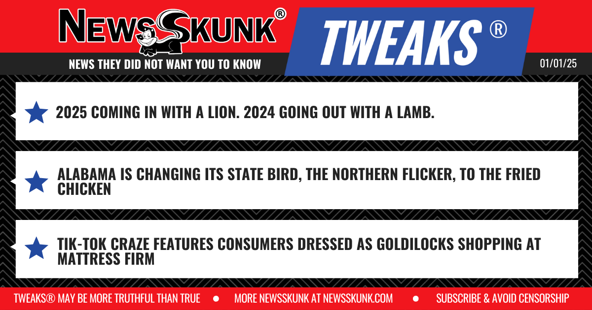 25 01 01 1RD 2025 in With a Lion; Alabama State Bird is Fried Chicken; Goldilocks at Mattress Firm