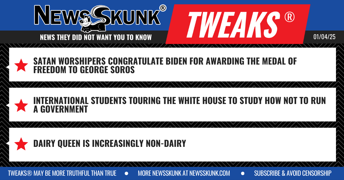 25 01 04 1BD Satan Worshipers Congrat Biden on Soros; Students Learn How Not to Run a Country; Dairy Queen Going Non Dairy