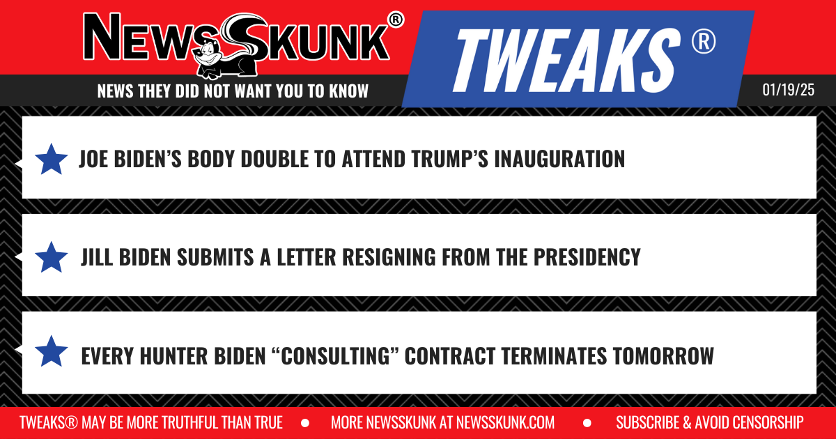 25 01 19 1RD Biden Body Double at Inauguration; Jill Biden Resigns as President; Hunter Biden Consulting Contracts Terminate