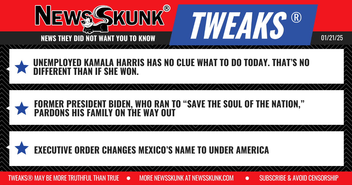 25 01 21 1RD Harris Does Not Know What to Do; Biden Pardons Family; Mexico Changed to Under America