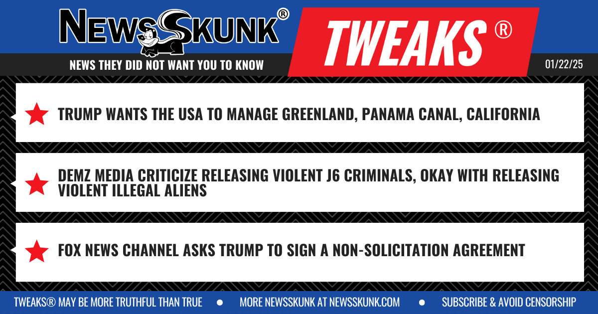 25 01 22 1BD Trump Wants US to Manage California; Demz Media Criticizes J6 Release; FNC Wants a Non Solicit With Trump