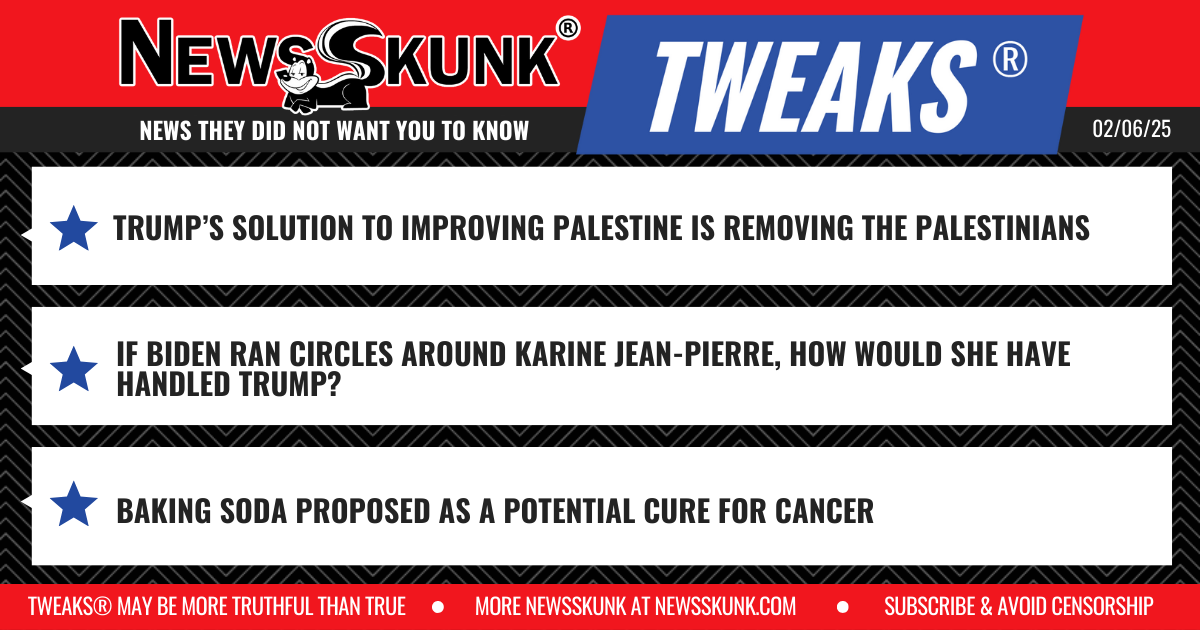 25 02 06 1RD Palestine Without Palestinians; KJP Trump; Baking Soda to Cure Cancer