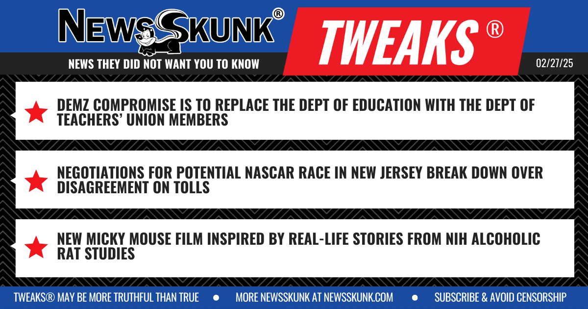 25 02 27 1BD Dept of Teachers' Union Members; NASCAR in NJ; Mickey Mouse NIH Study