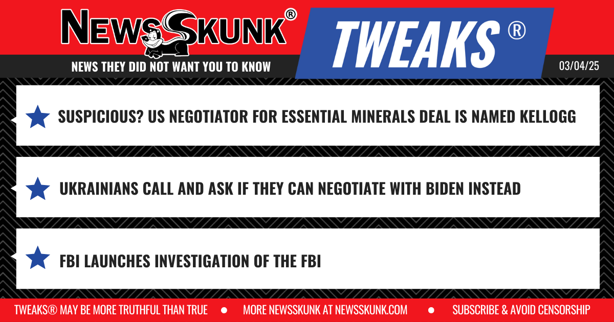 25 03 04 1RD Kellogg Negotiating Minerals; Ukrainians ask for Biden; FBI Investigating FBI