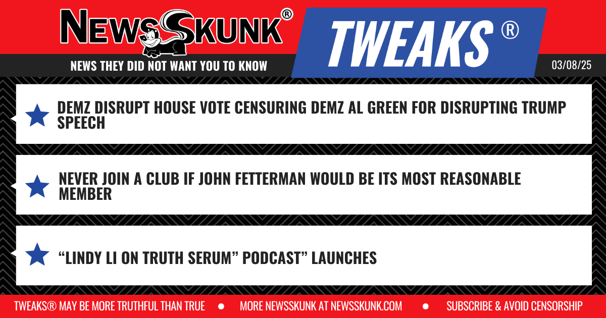 25 03 08 1RD Demz Disrupt; John Fetterman Club; Lindi Li on Truth Serum