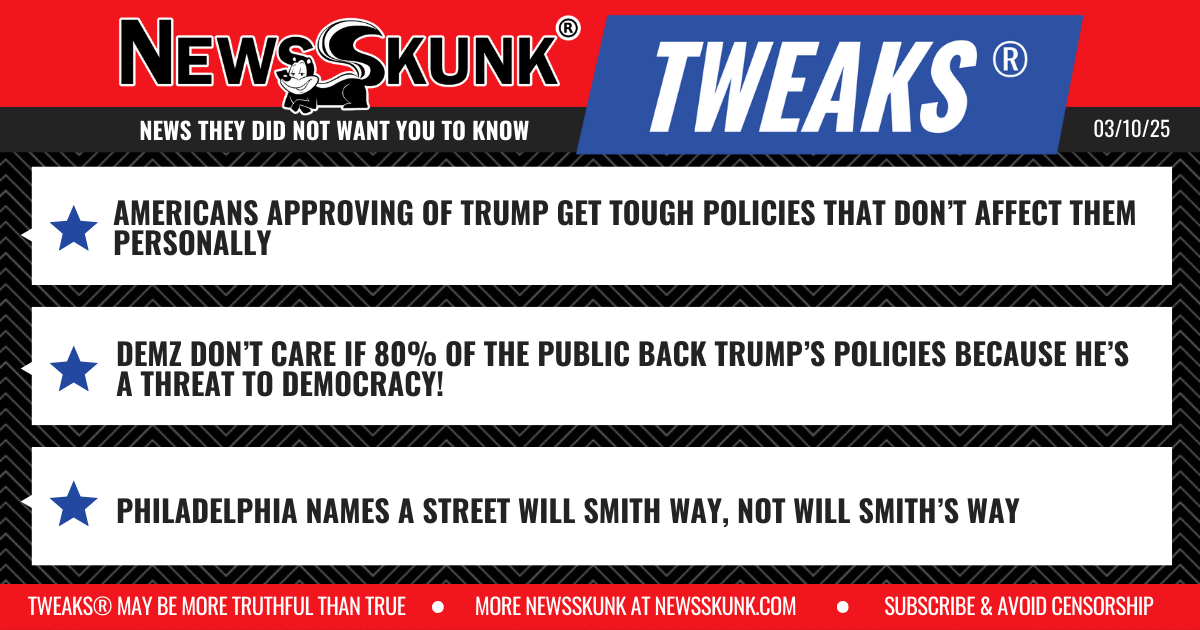 25 03 10 1RD Americans Approve Policies; Demz Threat to Democracy; Will Smith Way