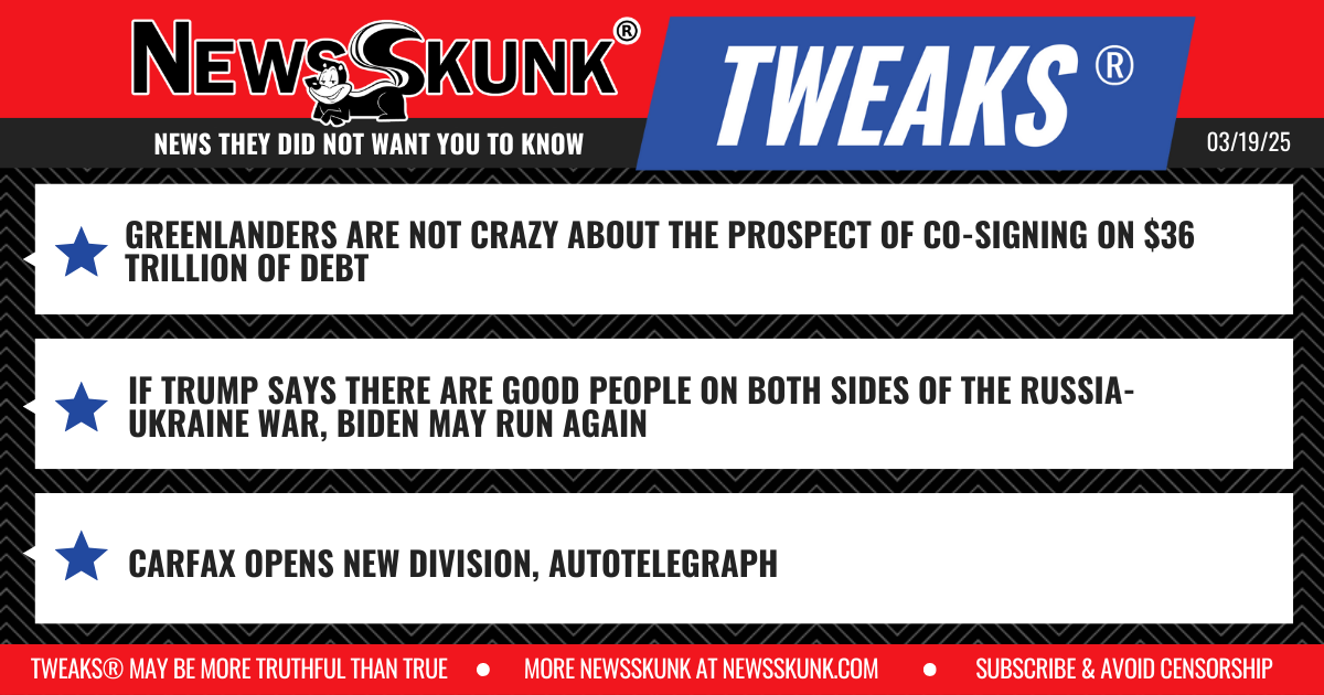 25 03 19 1RD Greenlanders Co Signers; Trump Good People; CARFAX Opens CarTeleGraph