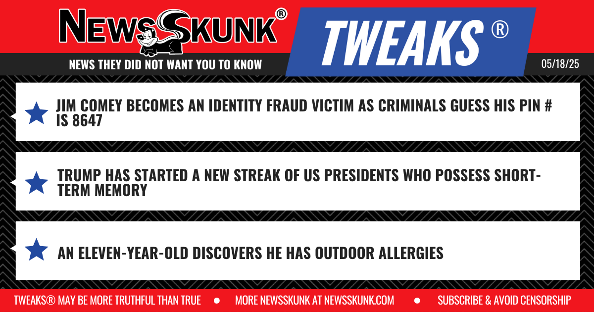 25 05 18 1RD Comeys' PIN is 8647; Trump Has Short Term Memory; Gamer Discover He Has Outside Allergies