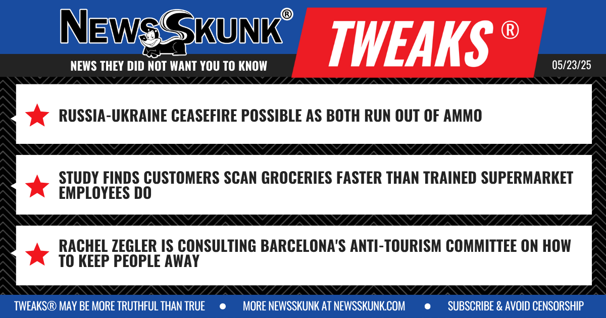 25 05 23 1BD Russia Ukraine War Out of Ammo; Customers Scan Groceries Faster Than Employees; Rachel Zegler Anti Tourism Consultant