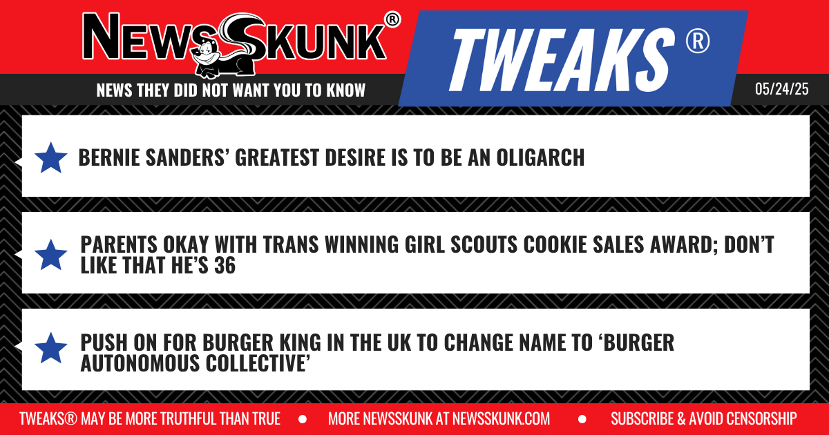 25 05 24 1RD Sanders Wants to be an Oligarch; Girl Scout Male 36; Burger Autonomous Collective