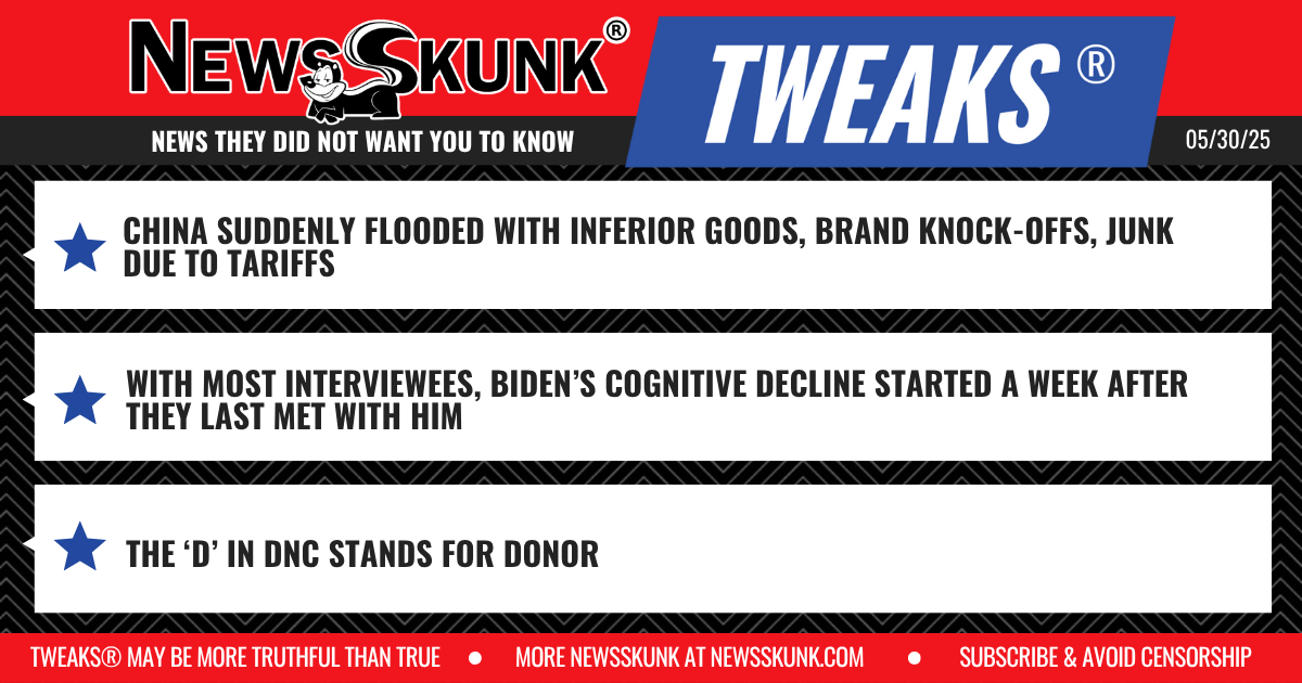 25 05 30 1RD China Filled with Junk; Biden's Decline Starts Week After Meeting With Him; D in DNC is for Donors