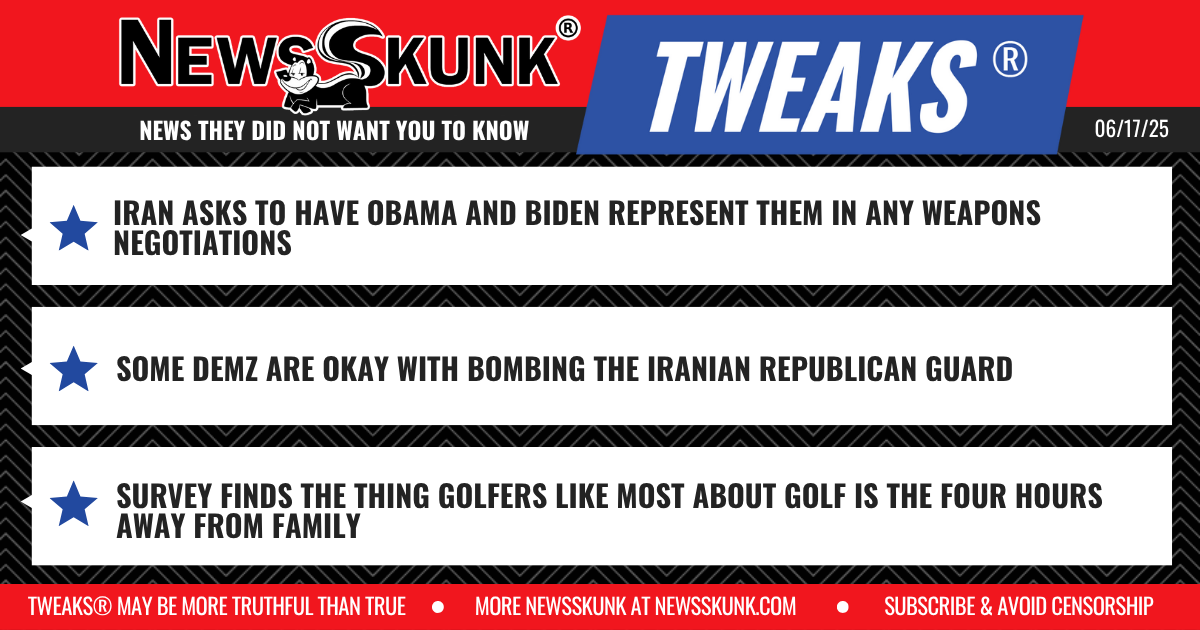 25 06 17 1RD Iran Wants Obama, Biden to Represent Them; Demz Ok with Bombing Republican Guard; Golfers Like Time Away from Family
