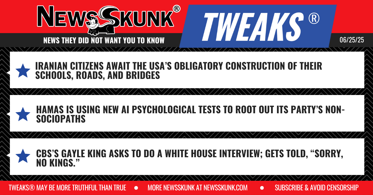 25 06 25 1RD Iran Expects Obligatory US Reconstruction; Hamas Rooting Out its non Sociopaths; White House Tells Gayle King No Kings