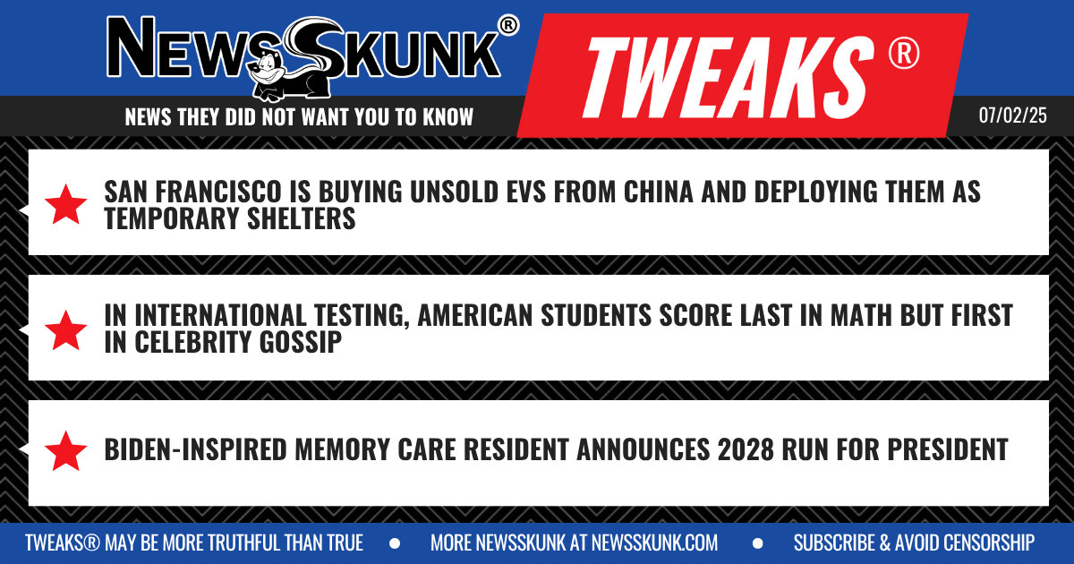 25 07 02 1BD San Fran EV Sheltars; American Students Excel in Celeb Trivia; Biden Inspires Memory Care Patient Candidate