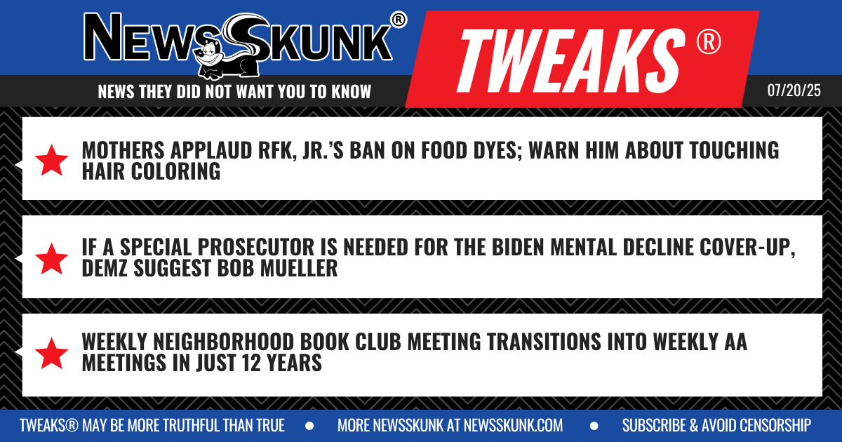 25 07 20 1BD RFK Warned About Hair Coloring; Mueller Suggested as Special Prosecutor on Biden Cover up; Book Club Becomess AA