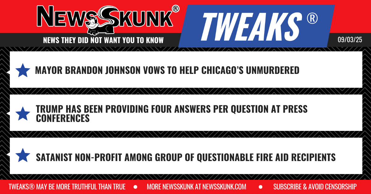 25 09 03 1RD Chicago Mayor to Help the Unmurdered; Trump Provides Four Answers per Question; Satanist Group Receives Fire Aid