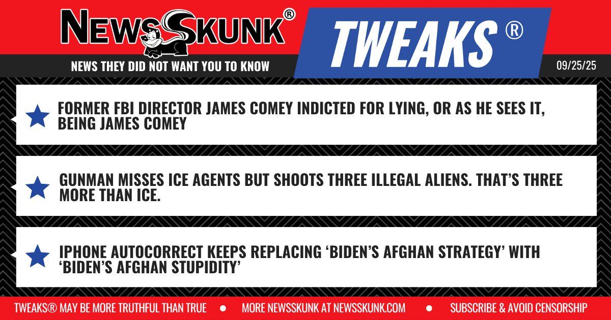 25 09 25 1RD Comey Indicted for Being Comey; Anti ICE Gunman Shoots Detainees; IPhone AutoCorrects Afghan Stupidity