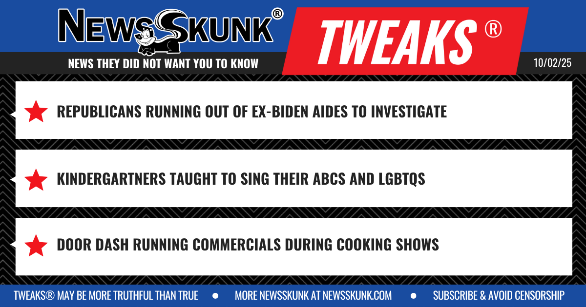 25 10 02 1BD GOP Running Out of Demz to Charge; Kindergartners Learn Their LGTBQs; Door Dash Runs Ads on Cooking Shows