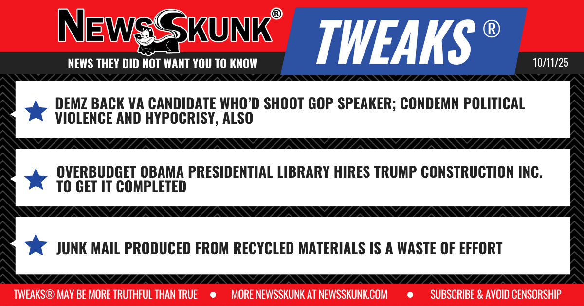 25 10 11 1RD Demz Condemn Hypocricy; Obama Library Hires Trump Construction; Recycled Junk Mail is Waste of Effort