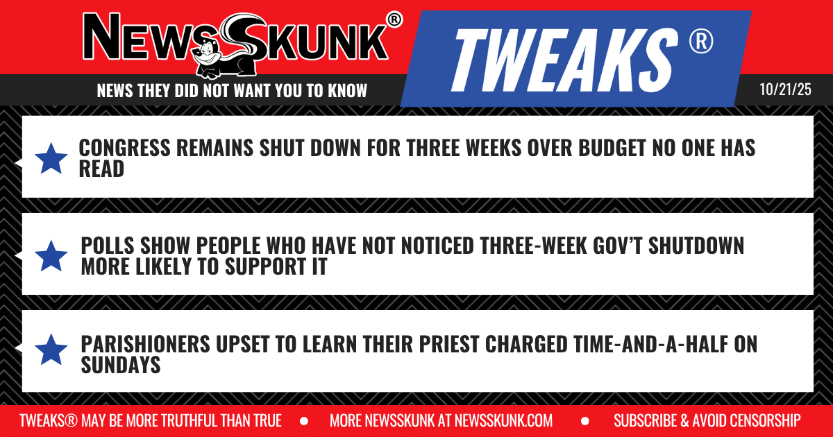25 10 21 RD Congress Shut Down Over Budget No One Read; No One Notices Shut Down; Priest Charges Time and a Half on Sundays