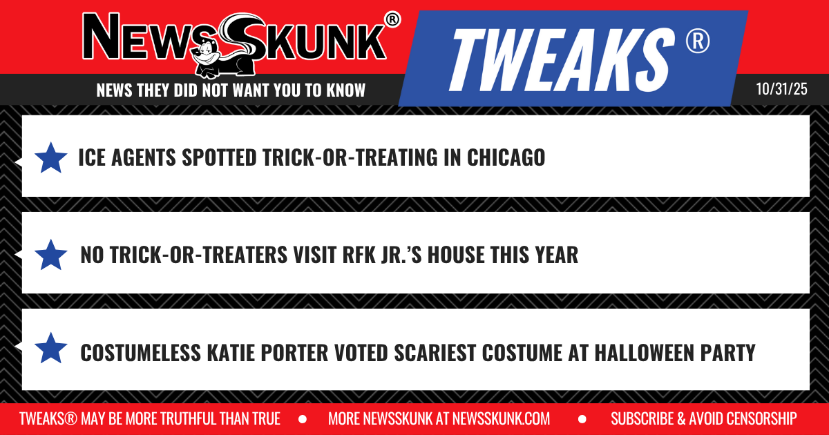 25 10 31 1RD ICE Agents Trick or Treat; No Trick or Treaters go to RFK's; Costumeless Katie Porter Voted Scariest Costume