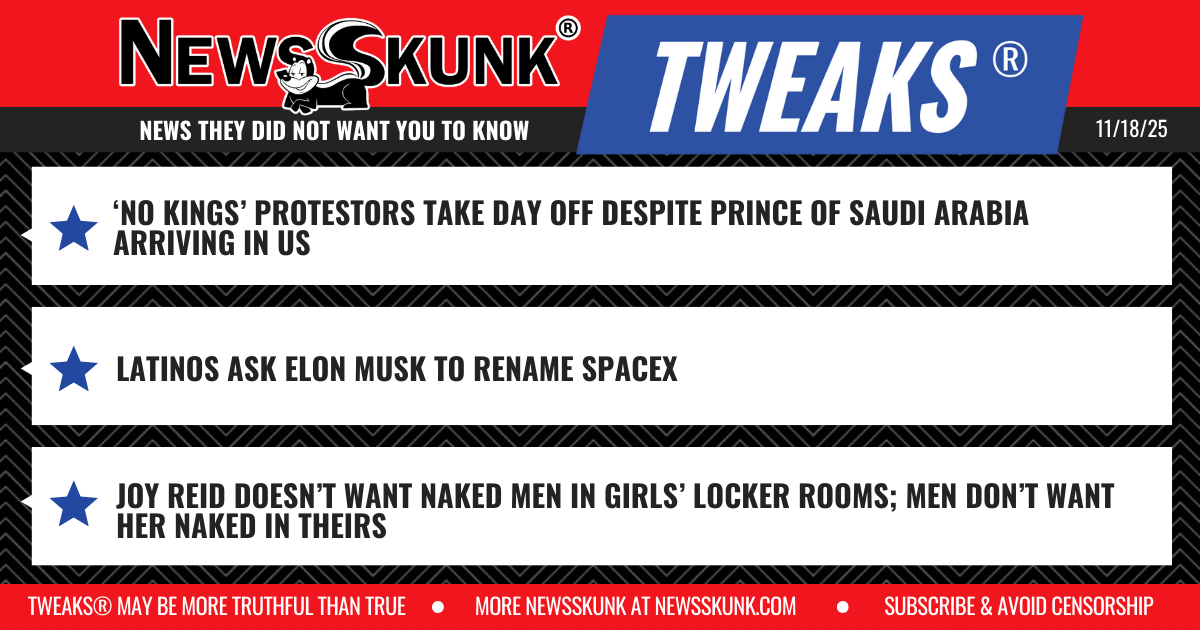 25 11 18 1RD No Kings Don't Protest Saudi Prince; Latinos Want SpaceX Renamed; Joy Reid Not Wanted in Boys Bathrooms