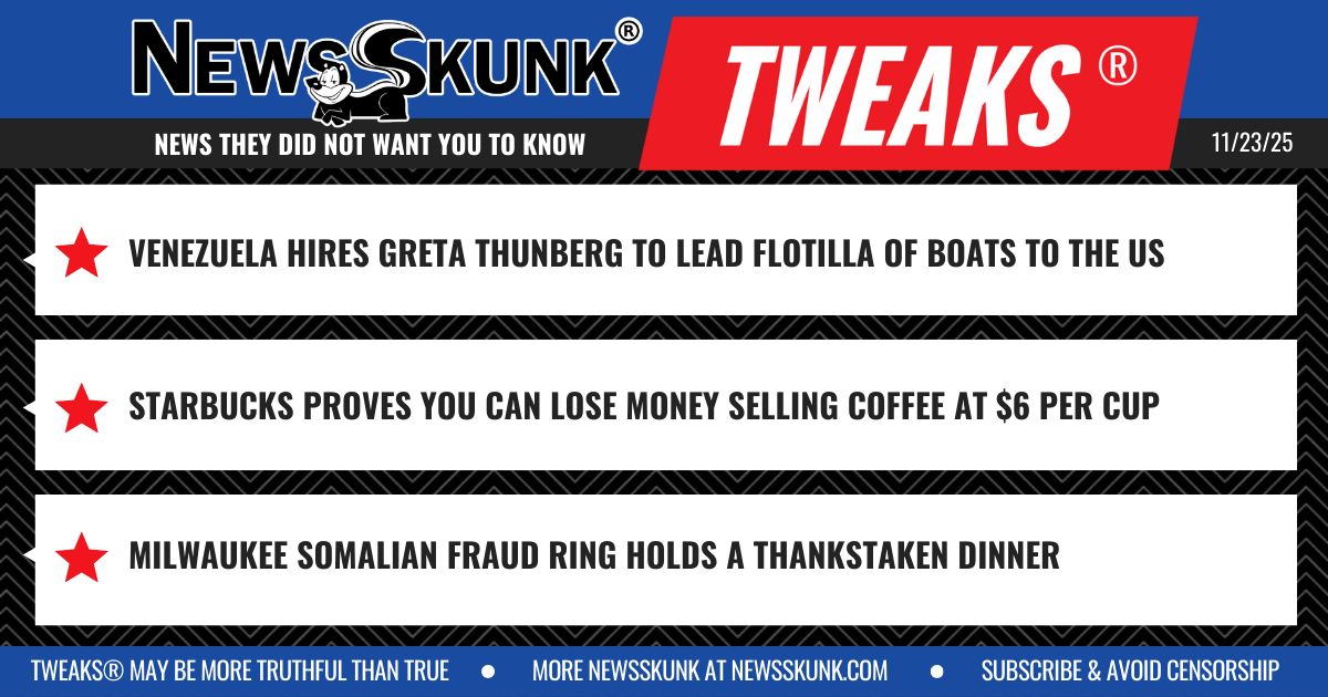 25 11 23 1BD Thunberg Leads Venezuelan Flotilla; Starbucks Losing Money at $6 a Cup; Somalians Celebrate Thankstaking