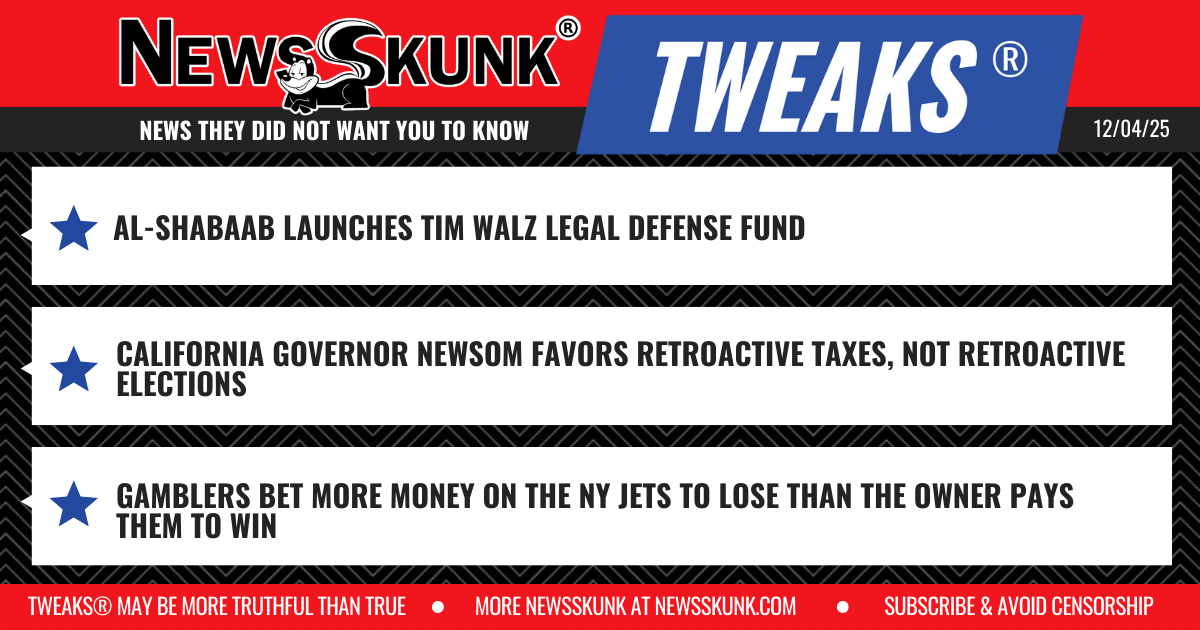 25 12 04 1RD Al Shabaab Launches Walz Defense Fund; Newsom Anti Retroactive Elections; Gamblers Spend More on NY Jets Than Jets