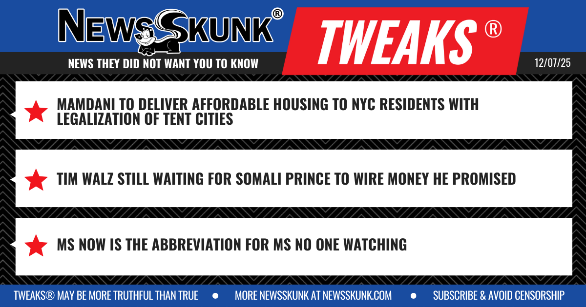 25 12 07 1BD Mamdani Affordable Housing Tents; Walz Waiting on Somali Prince Money; MS No One Watching