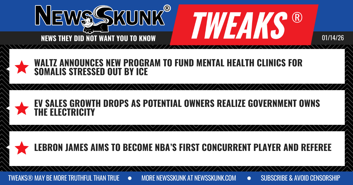 26 01 14 1BD Walz Somali Mental Health Benefits; EV Sales Drop Due to Govt Controlling Electricity; LeBron First Concurrent Player and Ref