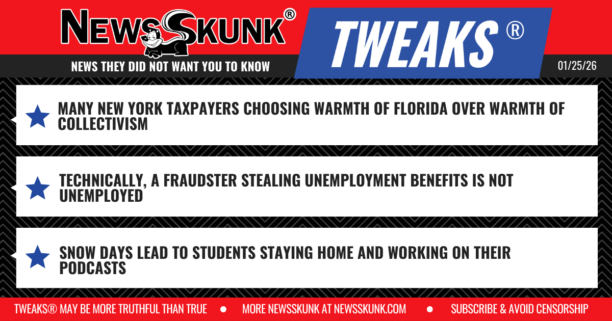 26 01 25 1RD Warmth of Florida Over Warmth of Collectivism; Unemployment Fraudsters are Working; Students Do Podcasts on Snow Days
