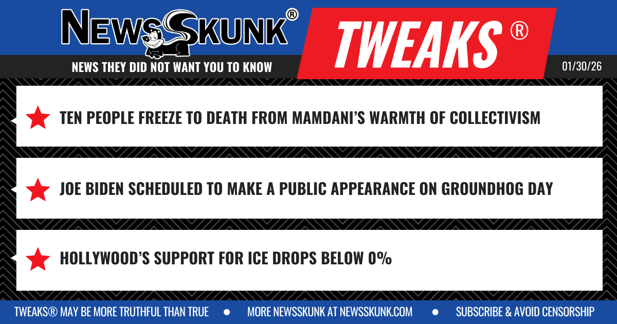 26 01 30 1BD Homeless Freeze from Warmth of Collectivism; Biden to Reappear on Groundhog Day; Hollywood ICE Support Below Zero Per Cent