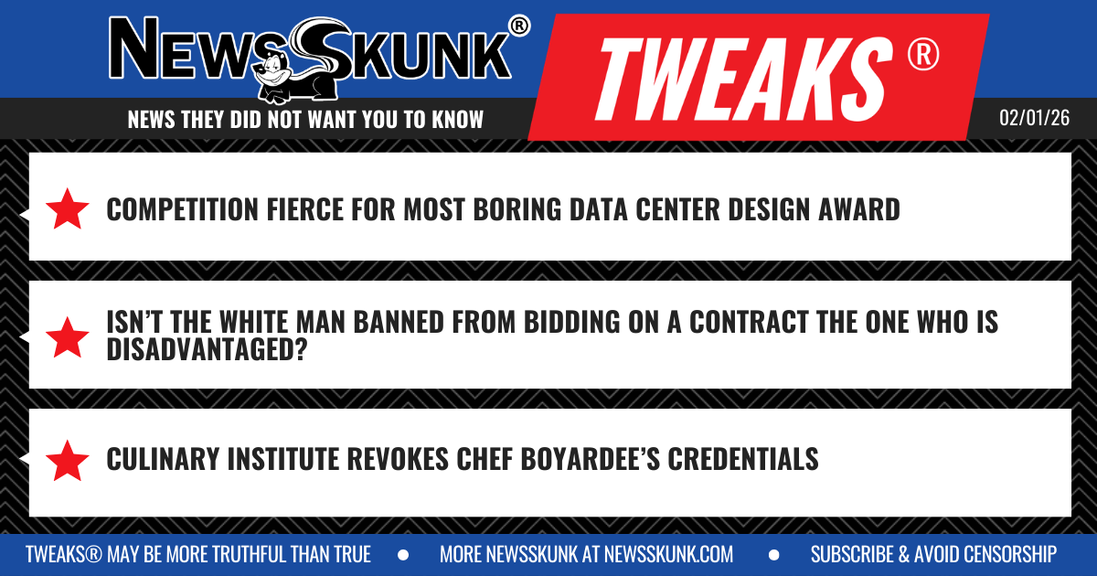 26 02 01 1BD Most Boring Data Center Award; Banned from Bidding is Disadvantaged; Culinary Institute Revokes Chef Boyardee