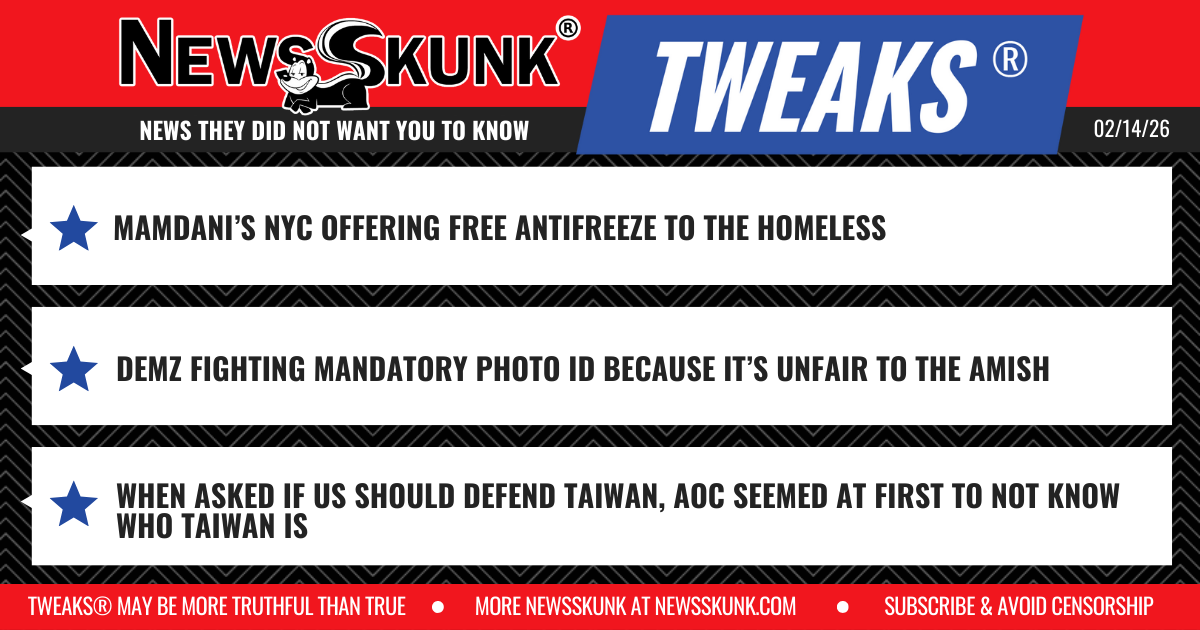 26 02 14 1RD NYC Offers Antifreeze to Homeless; Photo ID to Vote Unfair to Amish; AOC Does Not Know Who Taiwan Is