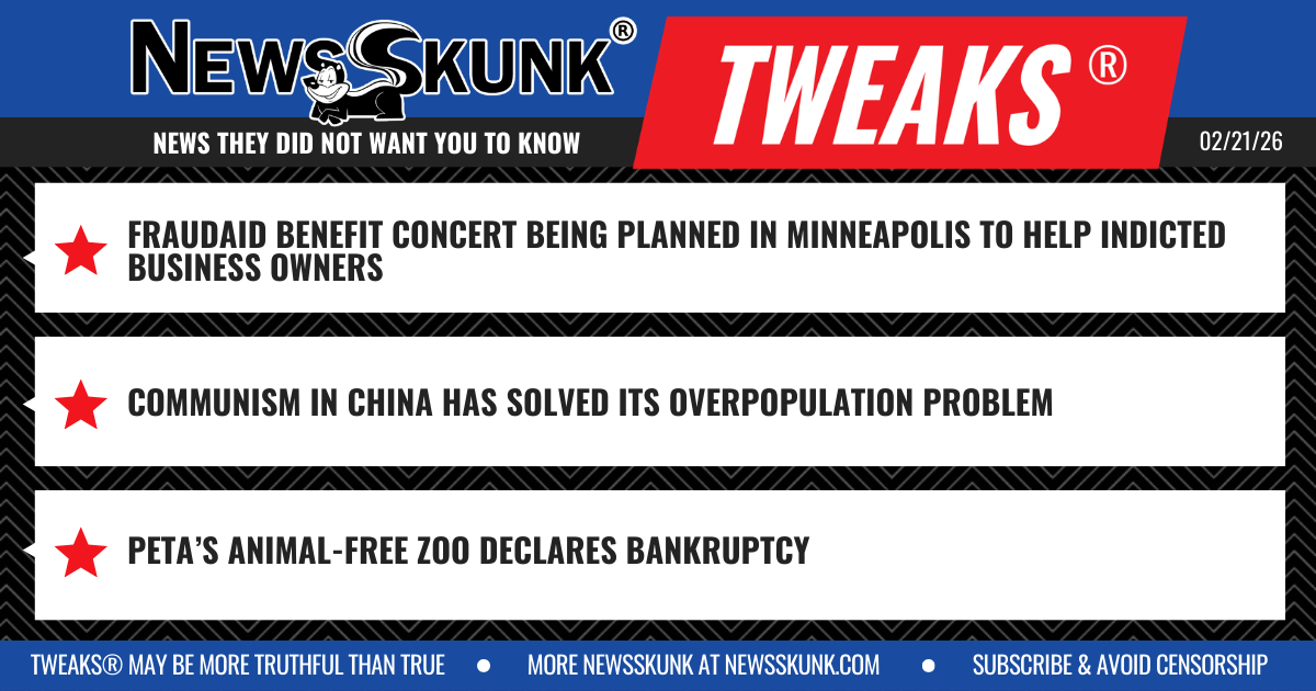 26 02 21 1BD FraudAid for Minneapolis; CCP Solves China's Overpopulation Problem; PETA's Animal Free Zoo