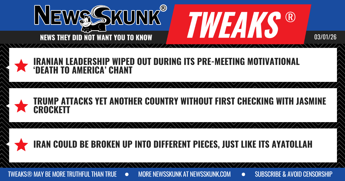 26 03 01 1BD Iranian Leadership Blown Up Mid Chant; Trump Bombs Iran Without Checking with Jasmine Crockett; Iran Ayatollah Could be Broken Into Pieces