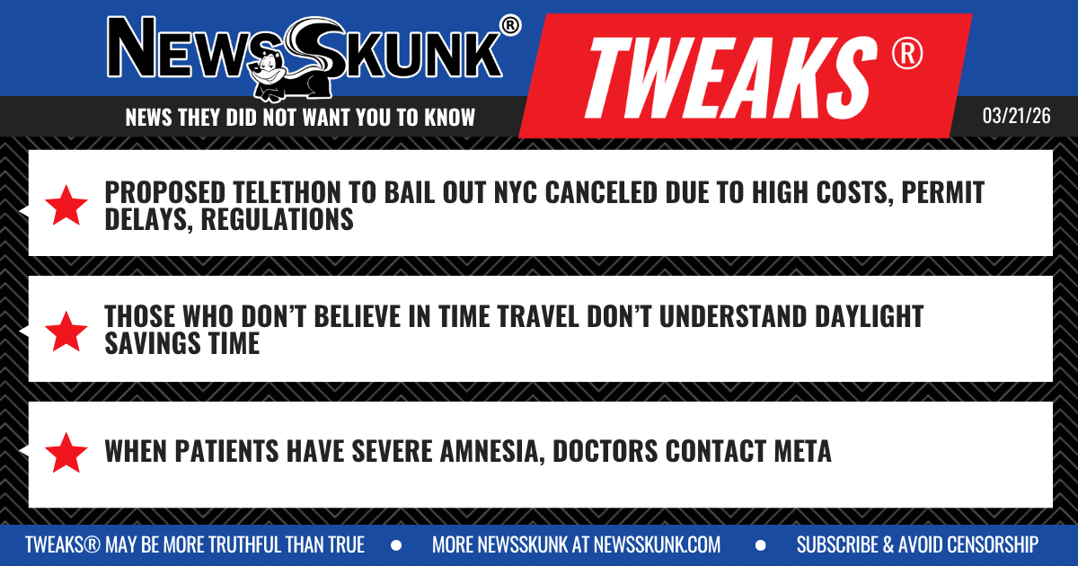 26 03 21 1BD NYC Telethon Canceled Due to Red Tape; Daylight Savings is Time Travel; When Patients Have Amnesia, Meta is Asked