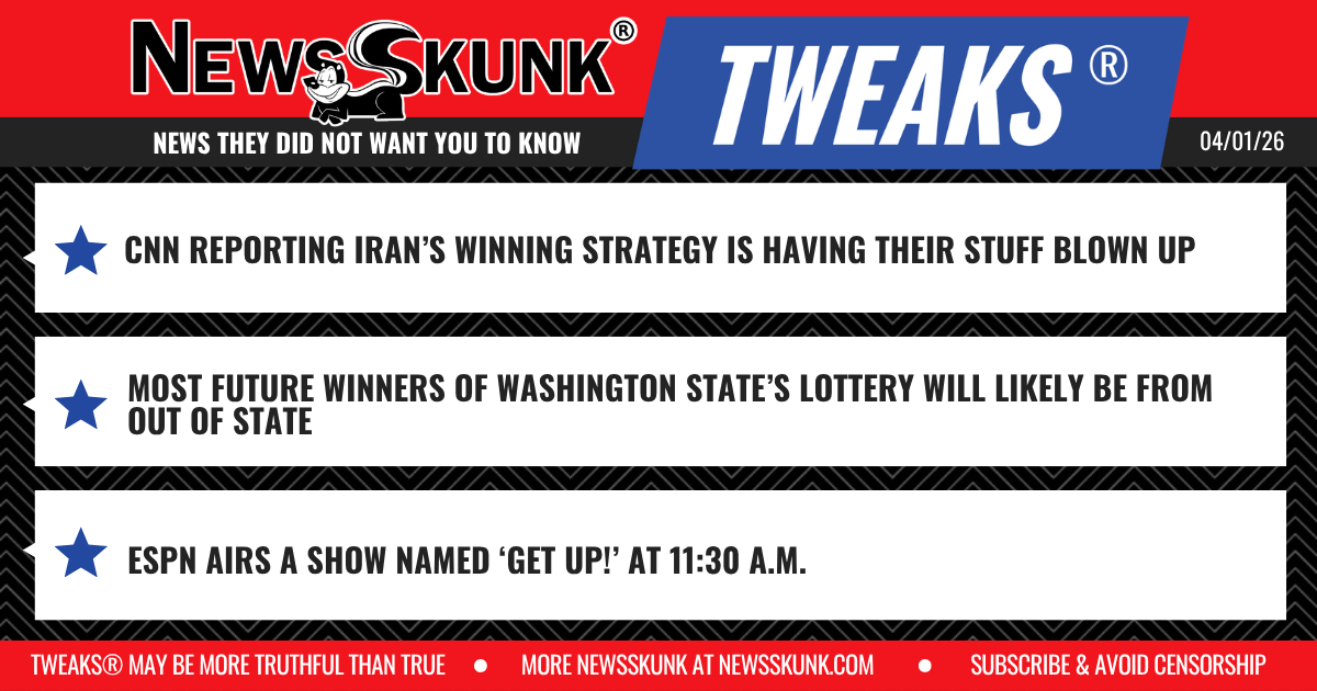 26 04 01 1RD CNN Reports Iran Winning by Being Blown Up; Washington State Lottery Winners Will be From Out of State; ESPN's Get Up Shown at 11 30 AM
