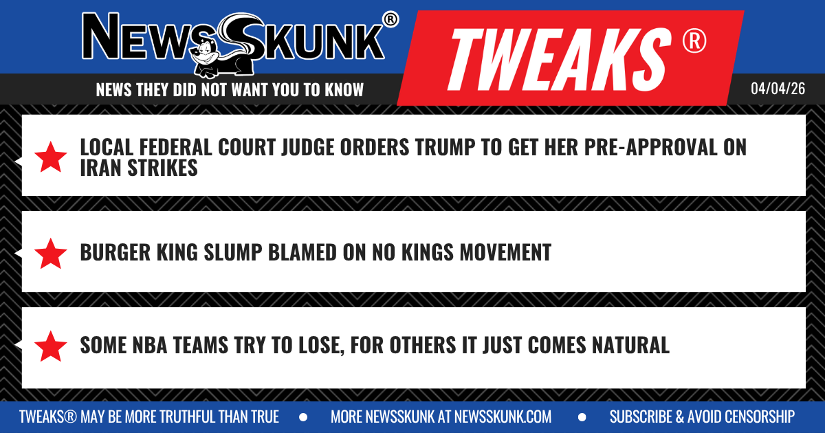 26 04 04 1BD Judge Orders Trump Get Her Pre Approval on Strikes; No Kings Movement Blamed for Burger King Slump; Some NBA Teams Try to Lose Others It's Natural