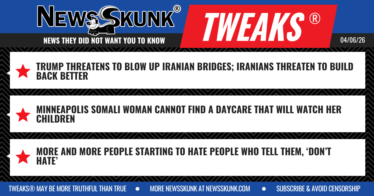 26 04 06 1BD Iranians Threaten to Build Back Better; Minneapolis Somali Woman Cannot Find a Daycare; People Hating People Who Lecture Not to Hate