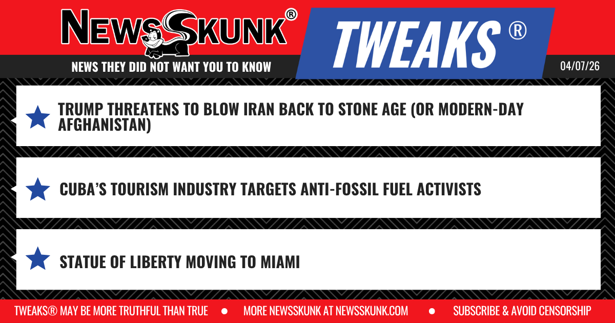 26 04 07 1RD Trump to Make Iran Afghanistan; Cuba Tourism Industry Targets Anti Fossil Fuel Activists; Statue of Liberty Moving to Miami