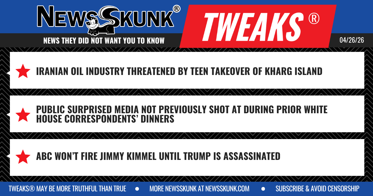 26 04 26 1BD Kharg Island Teen Takeover; People Surprised WHCD Not Targeted Before; ABC Won't Fire Kimmel Until Trump Assassinated