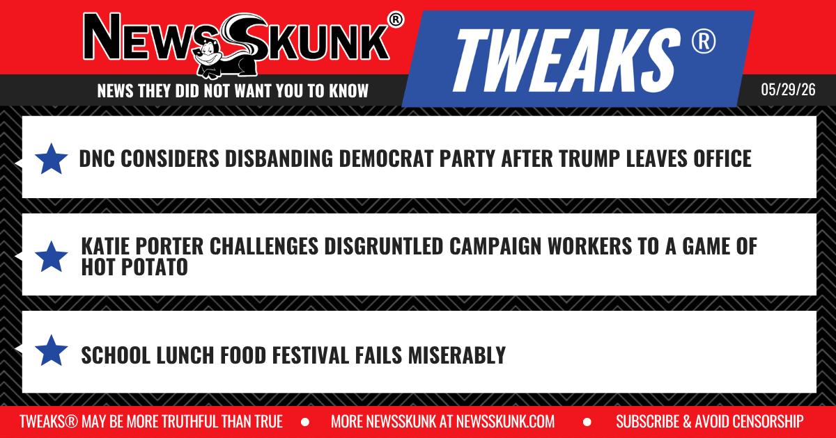 26 05 29 1RD Democrat Party Disbands After Trump Leaves Office; Katie Porter Challenges Staffers to Hot Potato; School Lunch Food Festival Fails