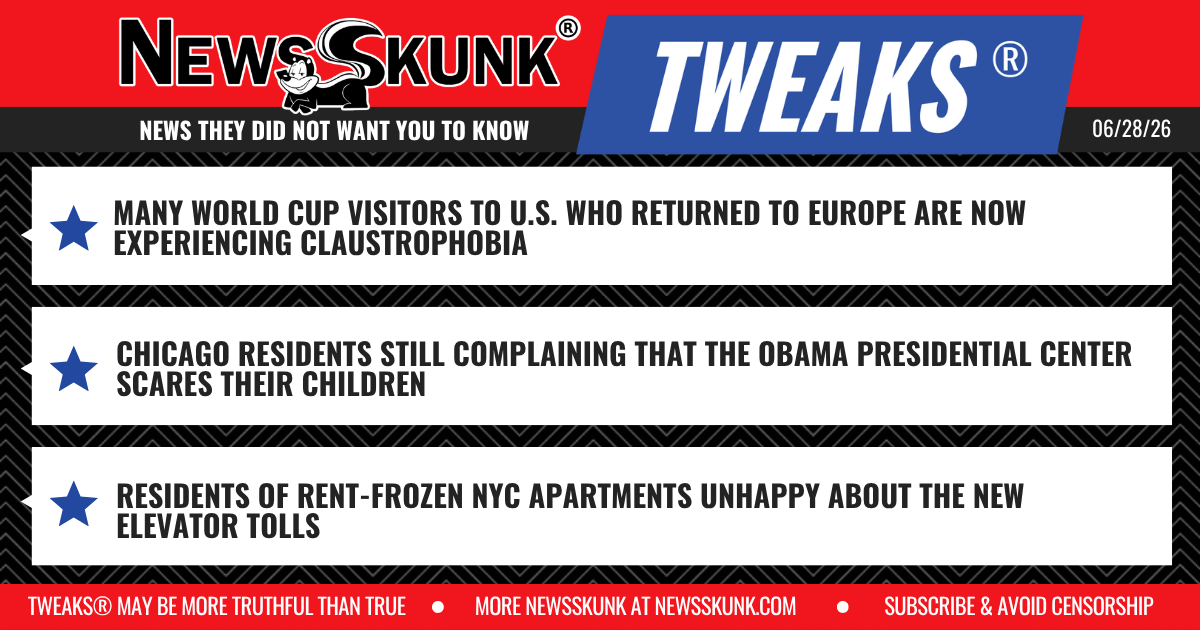26 06 28 1RD Europeans Claustrophobic After Visiting US; Obama Presidential Center Scares Children; Elevator Tolls Now In NYC Rent Controlled Apartments