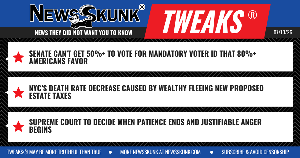 26 07 13 1BD Senate Can't Get 50% For What 80% Want; NYC Death Rate Decrease from Wealthy Leaving; Supreme Court to Rule When Patience Ends