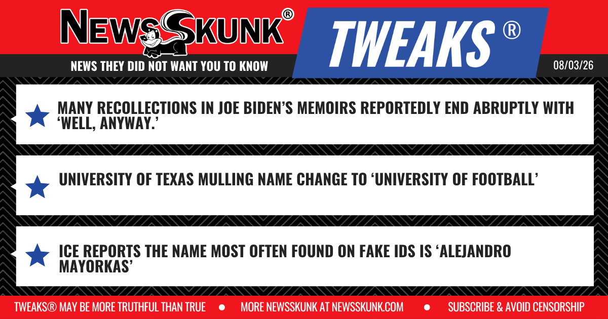 26 08 03 1RD Bidem Memoir Stories End With Well Anyway,, U of Texas Changes to U of Football; Mayorkas Name Used Most on False IDs