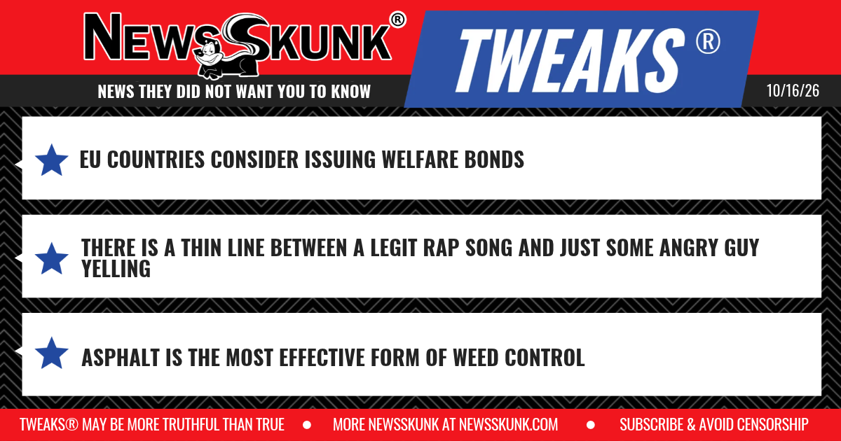 26 10 16 1RD EU Countries to Issue Welfare Bonds; Thin Line Between Rap and Yelling; Ashphalt is Best Weed Control