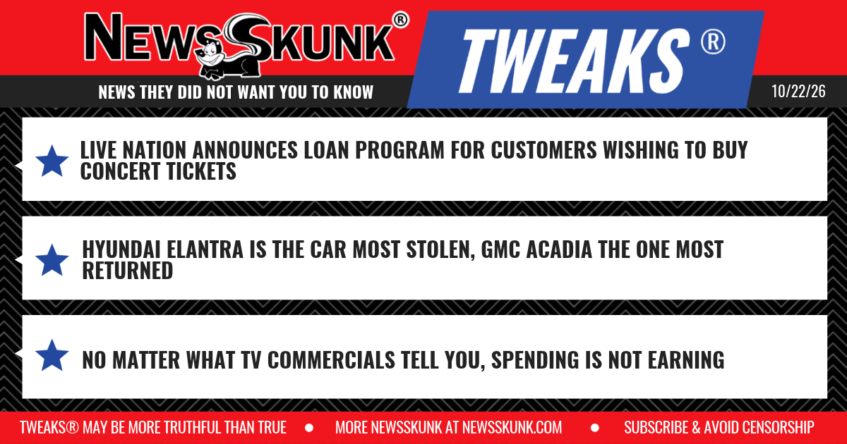 26 10 22 1RD Live Nation Loans for Tickets; GMC Arcadia Most Returned; Spending is Not Earning