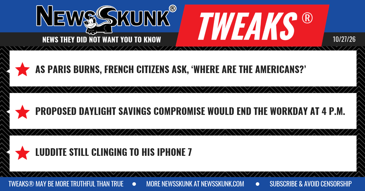 26 10 27 1BD French ask Where is the US; Daylight Savings Compromise is 4pm End of Day; Luddite Clings to His iPhone7